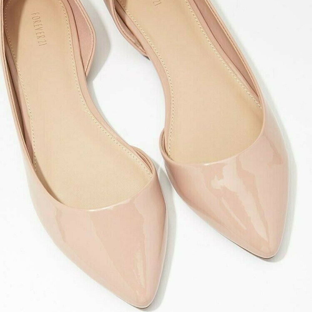 Brand New Forever 21 Patent Pink D’orsay Flats